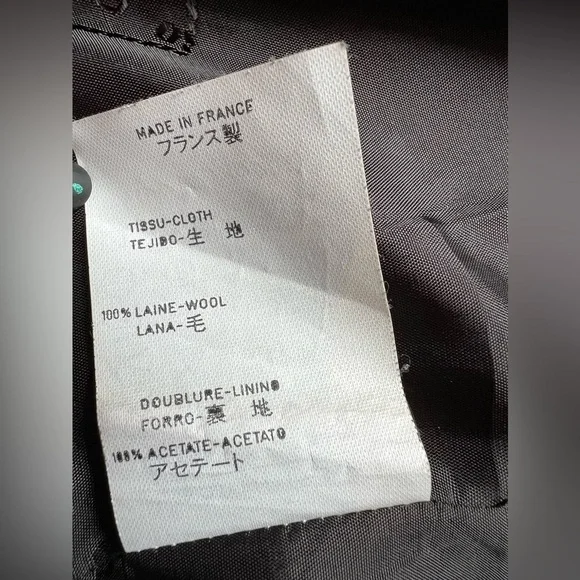 Vintage GIVENCHY Boutiques Blazer Single Breasted Red Black Houndstooth Wool 36 - Picture 14 of 15